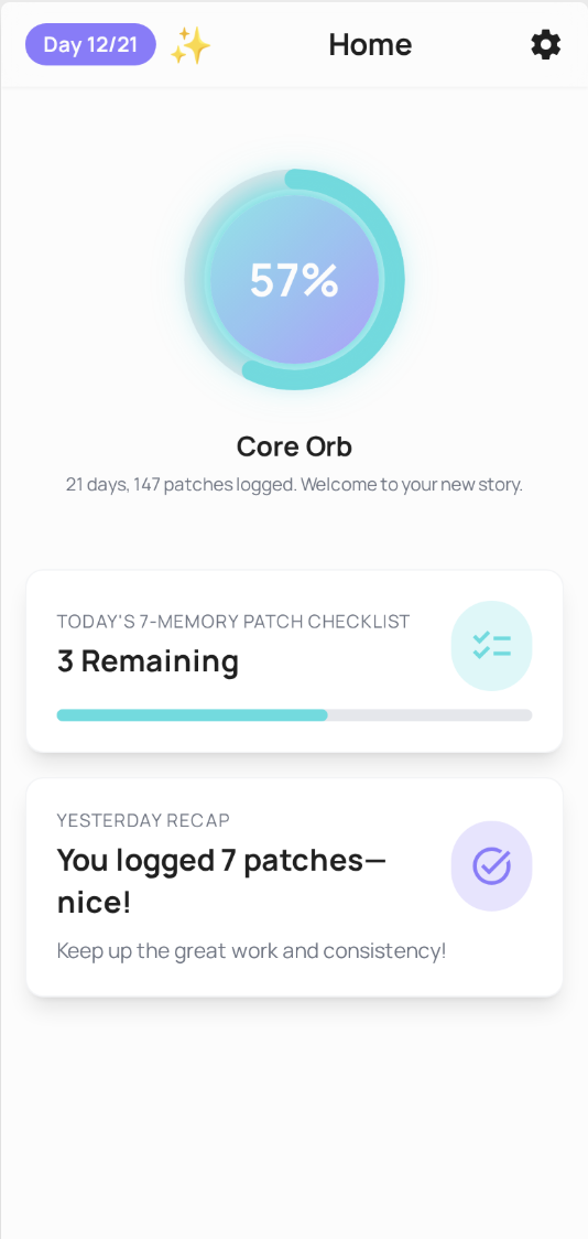 Home Screen Progress
